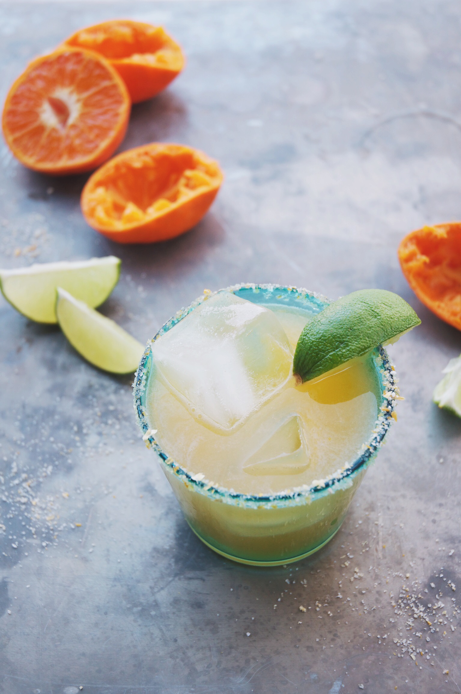 citrus salt-rimmed tangerine margaritas - holly + flora